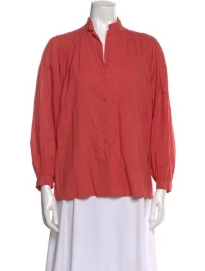 Pre-owned A Shirt Thing Long Sleeve Blouse In Orange