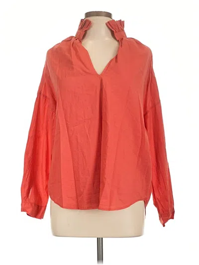 Pre-owned A Shirt Thing Long Sleeve Blouse In Orange