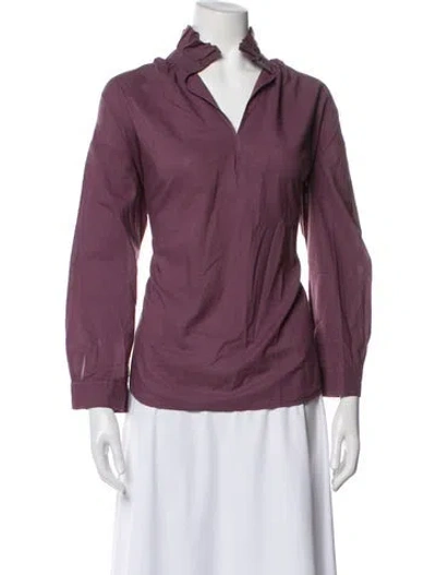 Pre-owned A Shirt Thing Long Sleeve Blouse In Purple