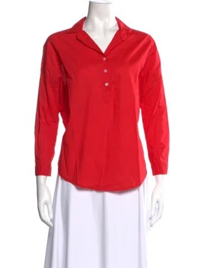 Pre-owned A Shirt Thing Long Sleeve Top In Red