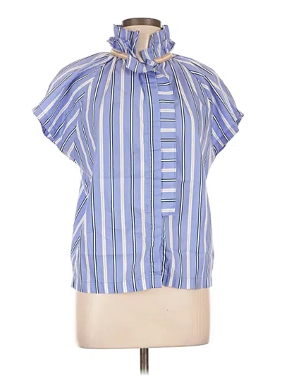 Pre-owned A Shirt Thing Short Sleeve Blouse In Blue