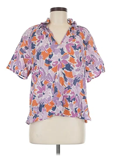 Pre-owned A Shirt Thing Short Sleeve Blouse In Purple