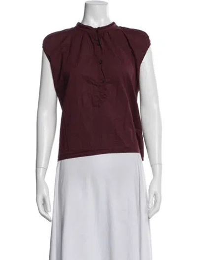 Pre-owned A Shirt Thing Short Sleeve Top In Burgundy