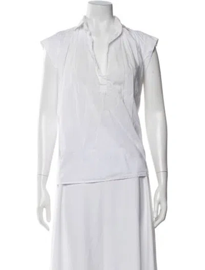 Pre-owned A Shirt Thing Sleeveless Blouse In White