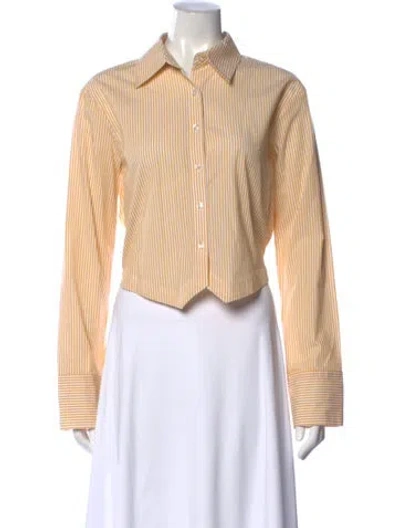 Pre-owned A Shirt Thing Striped Long Sleeve Button-up Top In Multi