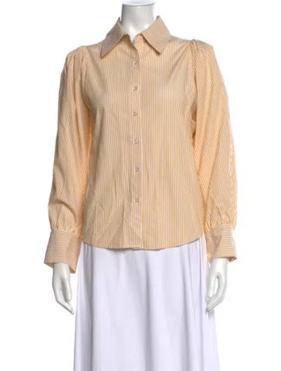 Pre-owned A Shirt Thing Striped Long Sleeve Button-up Top In Multicolor