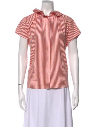 Pre-owned A Shirt Thing Striped Short Sleeve Top In Pink