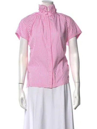 Pre-owned A Shirt Thing Striped Short Sleeve Top In Pink