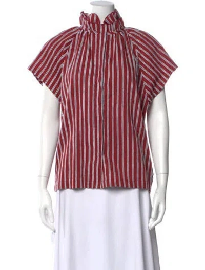Pre-owned A Shirt Thing Striped Short Sleeve Top In Red