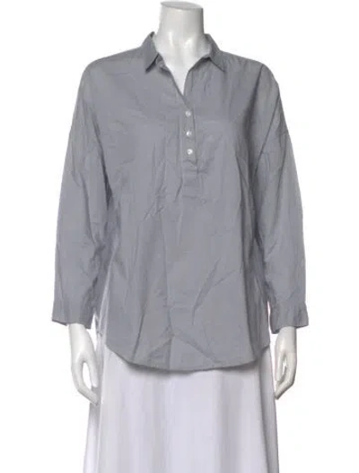 Pre-owned A Shirt Thing Three-quarter Sleeve Top In Blue