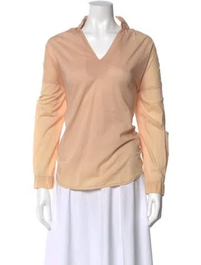 Pre-owned A Shirt Thing V-neck Long Sleeve Top In Pink
