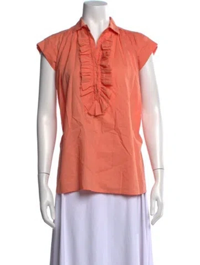 Pre-owned A Shirt Thing V-neck Short Sleeve Top In Orange