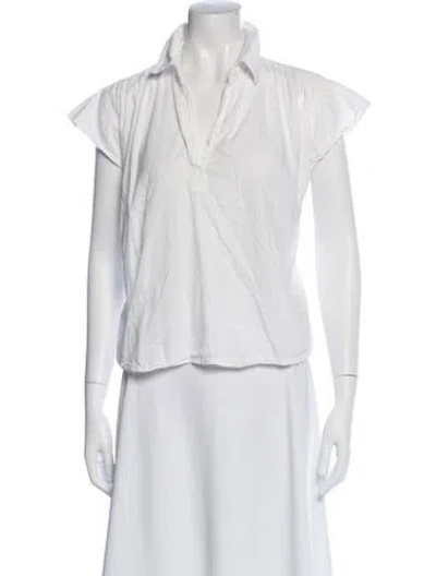 Pre-owned A Shirt Thing V-neck Short Sleeve Top In White