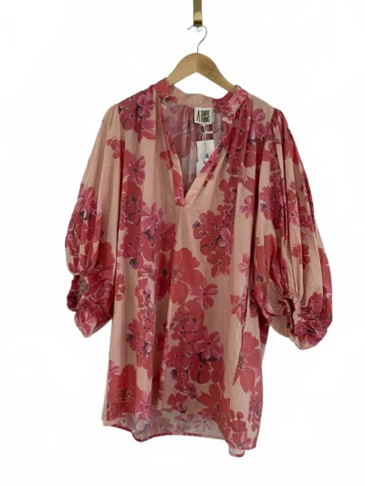 A Shirt Thing Women's Hazel Floral Blouse In Tan In Multi
