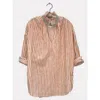 A SHIRT THING WOMEN'S PENELOPE STRIPE BLOUSE IN APRICOT