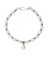 A Sinner In Pearls Beaded Pearl Bracelet In White