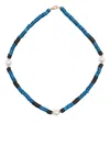 A Sinner In Pearls Freshwater Pearl And Shell Neclace In Blue