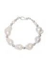 A Sinner In Pearls Fireball Beaded Pearl Bracelet In White