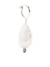 A Sinner In Pearls Sterling Silver Pearl Hoop Earring In White