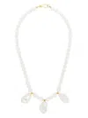 A Sinner In Pearls Gold-plated Fireball Pearl Necklace In White