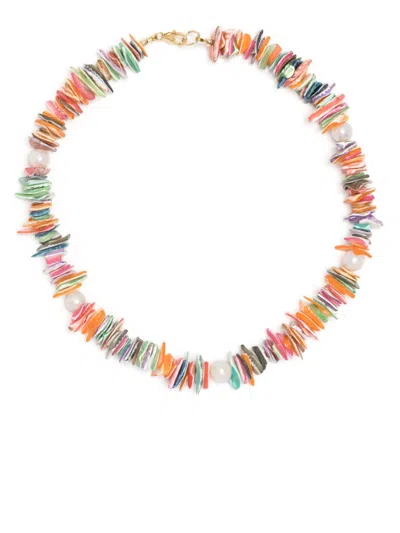 A Sinner In Pearls Multicolour Rainbow Shell Pearl Necklace