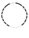 A Sinner In Pearls Sterling Silver Pearl Beaded Necklace In Black