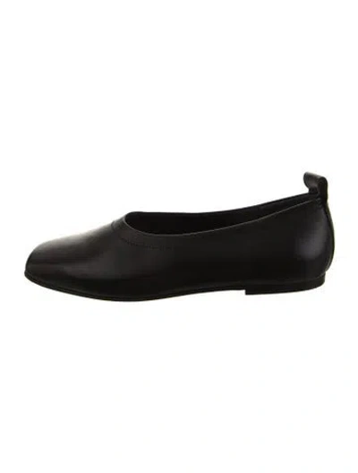 Pre-owned A. Soliani Leather Ballet Flats In Black