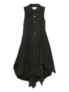 A Tentative Atelier Asymmetric Midi Dress In Black
