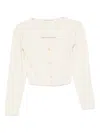 A Tentative Atelier Cropped Cardigan In Neutral