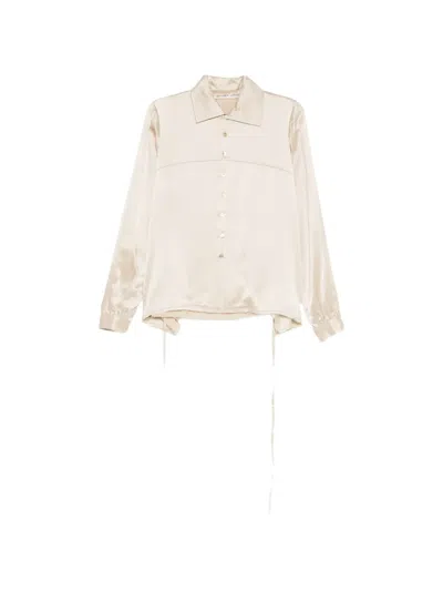 A Tentative Atelier Drapy Washed Stitch Shirt In Neutral