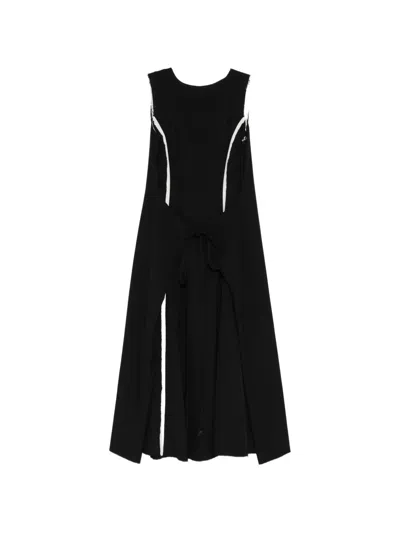 A Tentative Atelier Kimono Gathered Dart Dress In Black