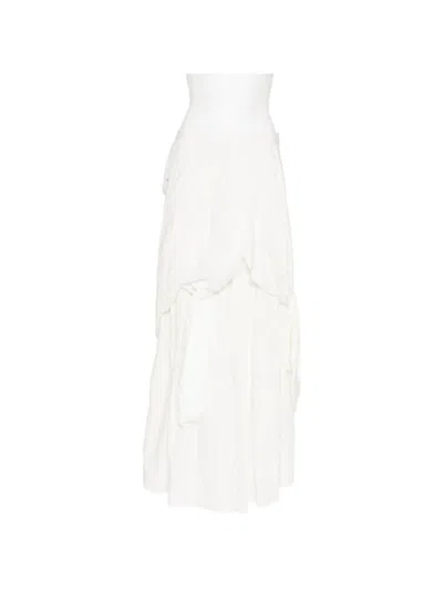 A Tentative Atelier Layered Knot Skirt In Green