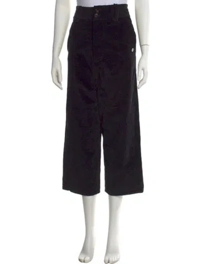 Pre-owned A Tentative Atelier Printed Wide Leg Pants In Black