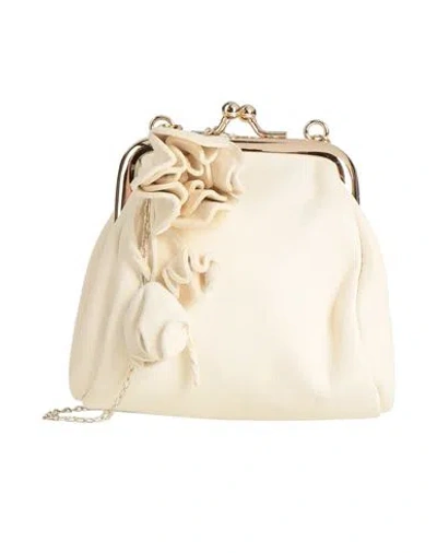 A Tentative Atelier Woman Cross-body Bag Cream Size - Soft Leather In Beige