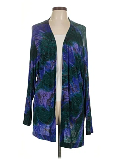 Pre-owned A Touch Of Class Clothing Cardigan Sweater In Purple