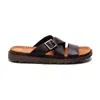A. Veer Baliya One Strap Sandal In Black