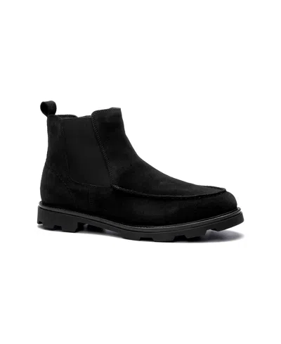 A. Veer Men's Dwayne Leather Chelsea Boots In Black Suede