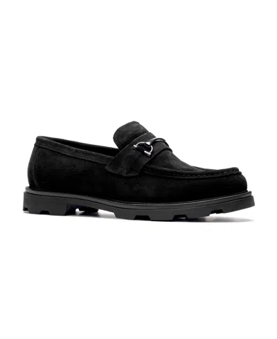 A. Veer Men's Samuel Leather Bit Loafers In Black Suede