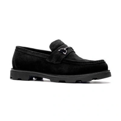 A. Veer Samuel Bit Loafer In Black Suede