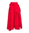 A.w.a.k.e. A. W.a. K.e. Mode Aysmmetric Midi Skirt In Multi