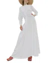 A.w.a.k.e. A. W.a. K.e. Mode Front Knot Maxi Dress In White