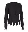 A.w.a.k.e. A. W.a. K.e. Mode Multi Rectangle Long Sleeve Top Black In Black