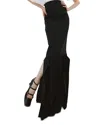 A.w.a.k.e. A. W.a. K.e. Mode Crepe Panelled Midi Skirt In Black