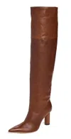 A.w.a.k.e. Maya Over-the-knee Leather Boots In Brown