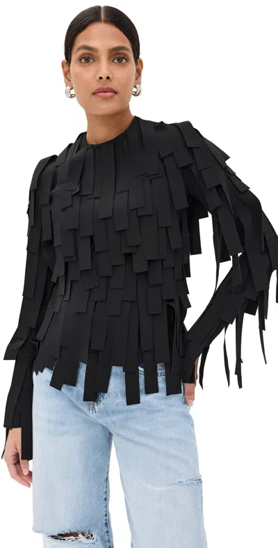 A.w.a.k.e. A. W.a. K.e. Mode Multi Rectangle Long Sleeve Top Black