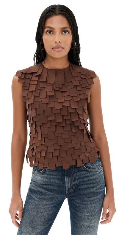 A.w.a.k.e. Multi-rectangle Top In Brown