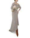 A.w.a.k.e. A. W.a. K.e. Mode Off-the-shoulder Striped Dress In Stripe