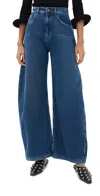 A.w.a.k.e. A. W.a. K.e. Mode Recycled Rounded Jeans Blue Denim In Blue