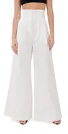 A.w.a.k.e. A. W.a. K.e. Mode Wide Leg Pants White In White