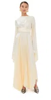A.w.a.k.e. A. W.a. K.e. Mode Satin Wrap-around Pleated Dress In Ivory